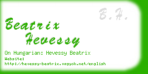 beatrix hevessy business card